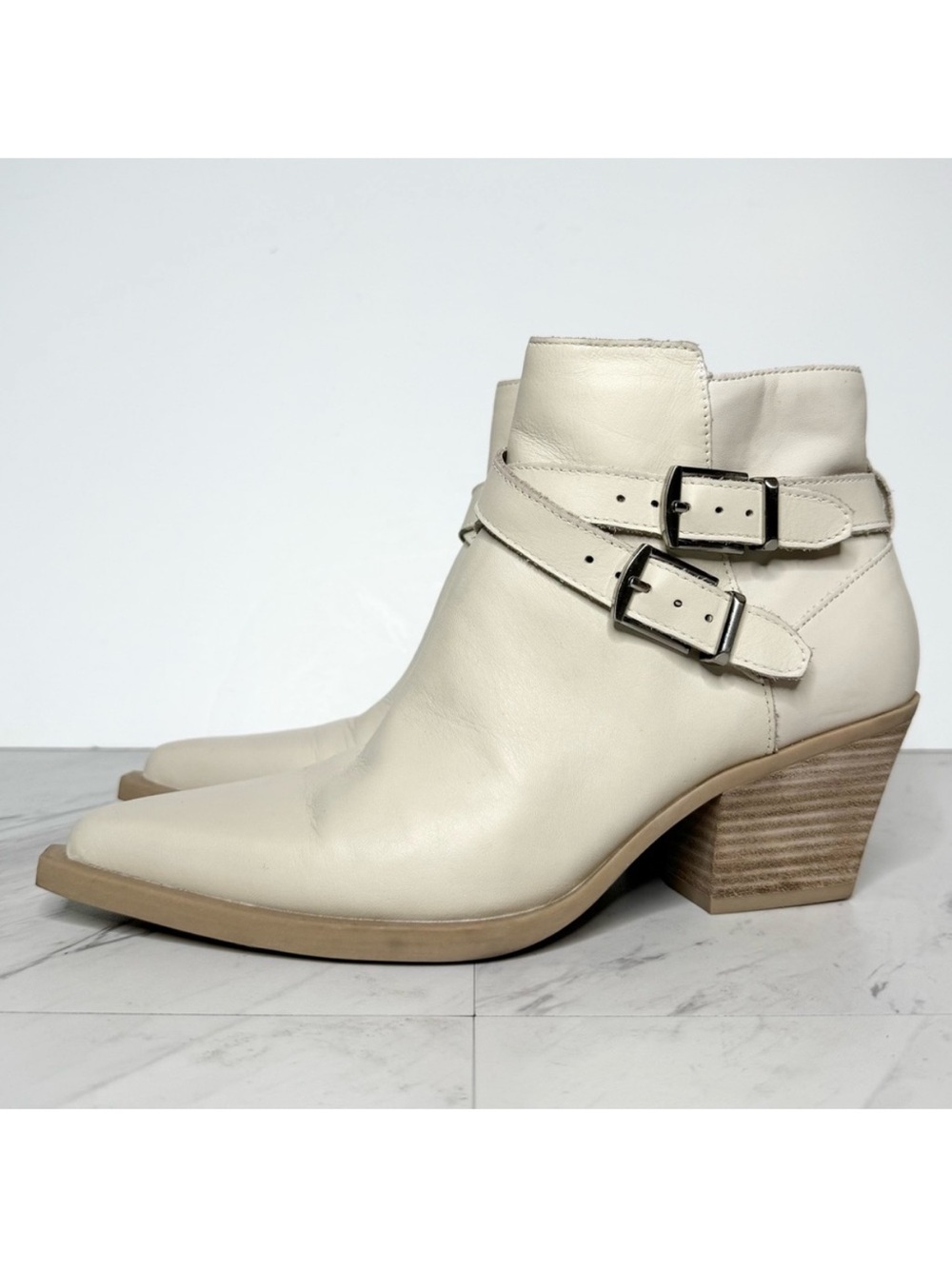 Dolce Vita Stacked Heel Pointy Toe Bootie 8
